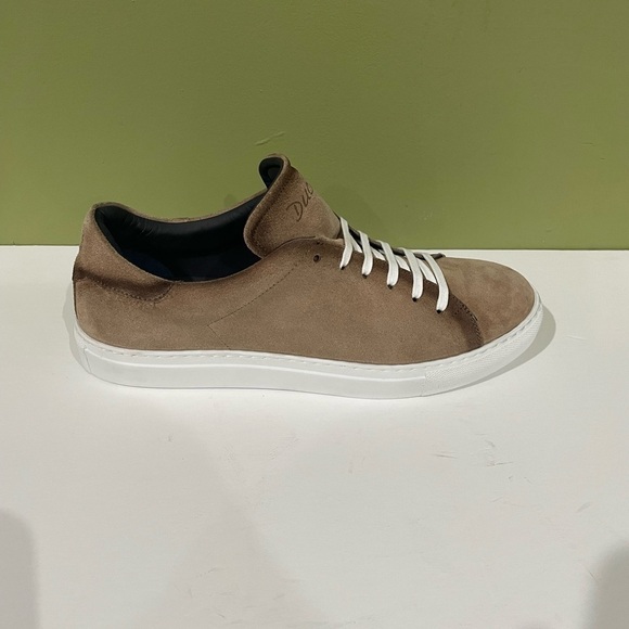 Duca shoes casual sneakers beige suede white sole - Picture 2 of 5